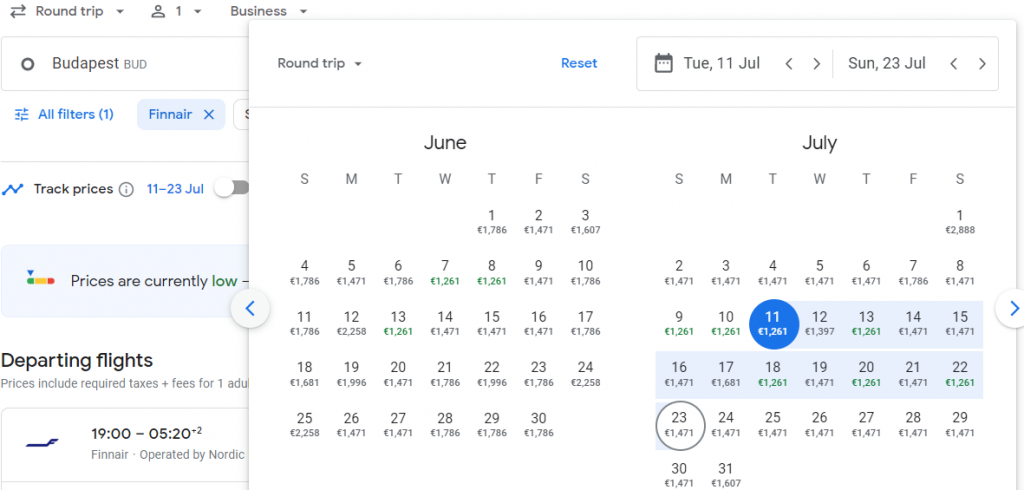 Business Class deal from Europe to India