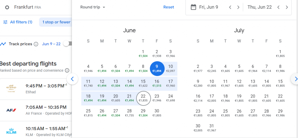 business class deal from Germany to India