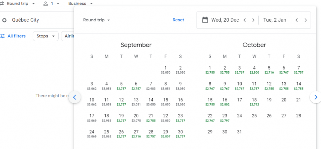 Business Class from Canada to Italy