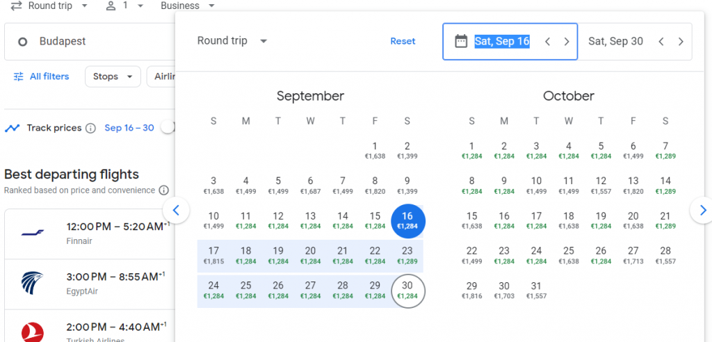 Business Class from Budapest to New Delhi