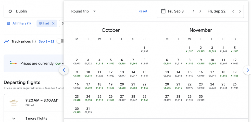 Business Class from Europe to India