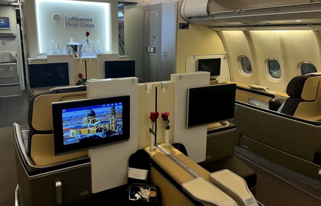 First Class from Amsterdam to Colombia or South Africa