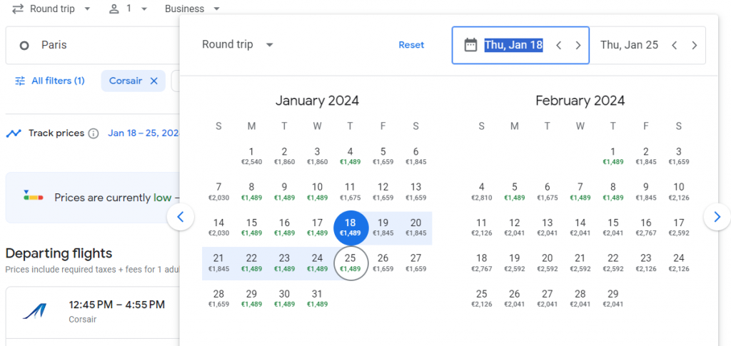 Nonstop Business Class from France to the Caribbean