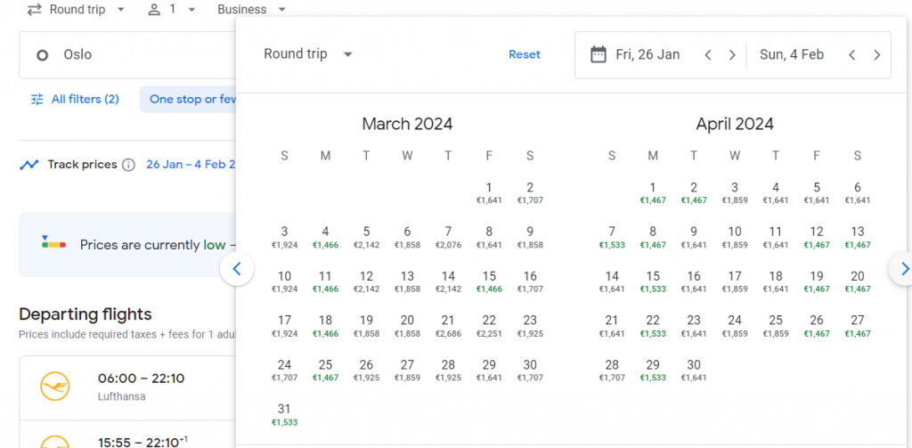 Business Class from Norway to Kenya