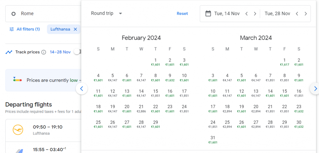 BUSINESS CLASS from Italy to Colombia