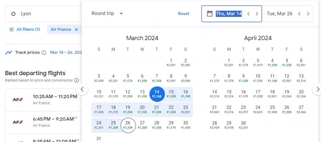 Business Class from France to Dubai