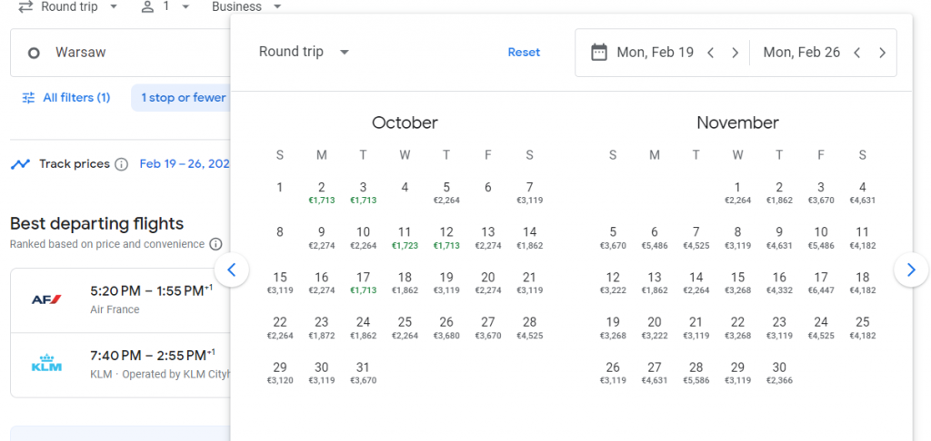 Business Class from Poland to Sint Maarten