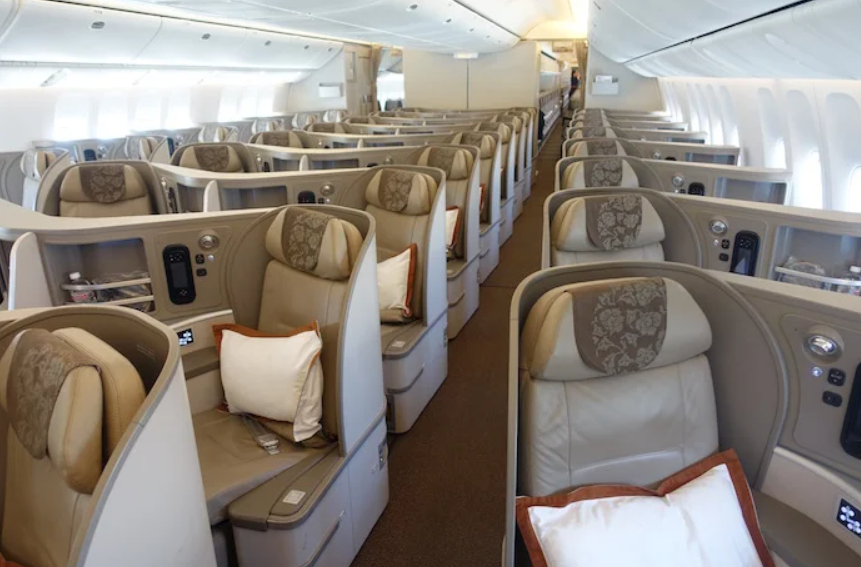 Business Class from Spain to China