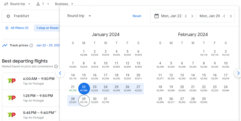 Business Class from Germany to Brazil