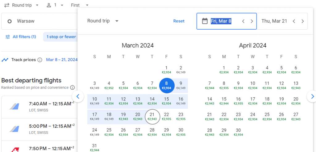 FIRST CLASS from Poland to India