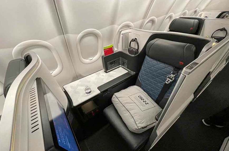 Business Class from Madrid to Boston