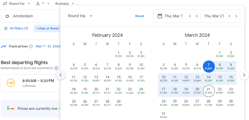 Business Class from Amsterdam to Nigeria