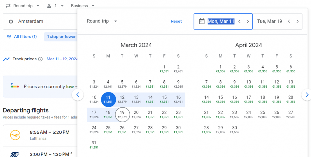 Business Class from Amsterdam to Nigeria