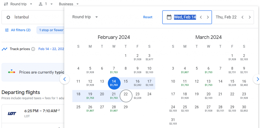 Business Class from Turkey to South Korea