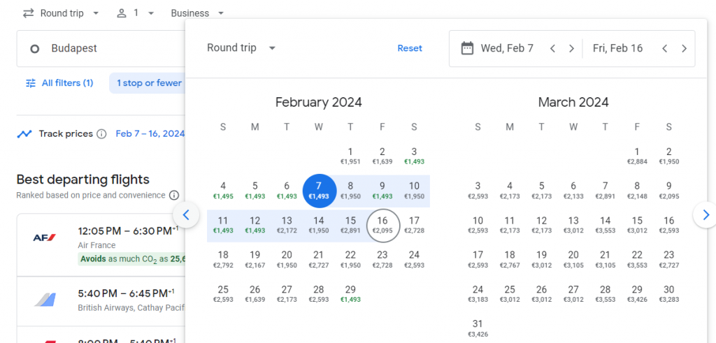 Business Class Suite from Hungary to Hong Kong