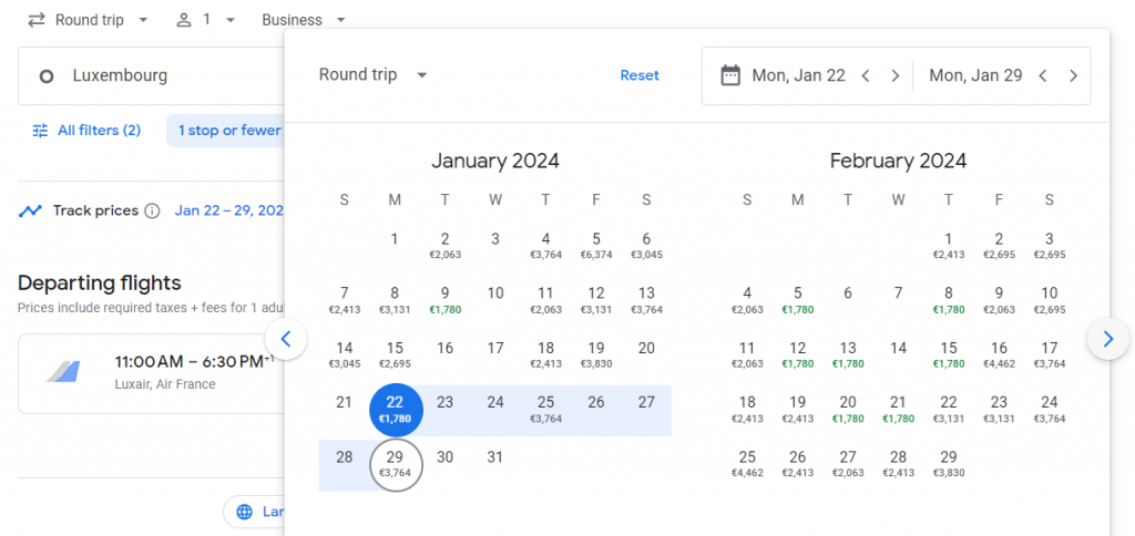 Business Class Suite from Luxembourg to Hong Kong