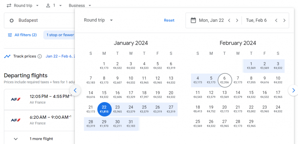 Business Class from Hungary to Singapore