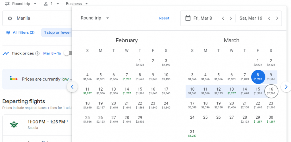 Business Class from The Philippines to Casablanca