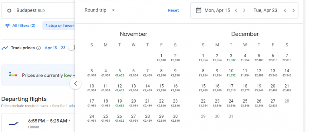 Business Class from Budapest to Thailand