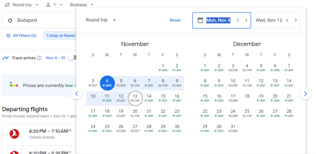 Business Class from Hungary to Taiwan