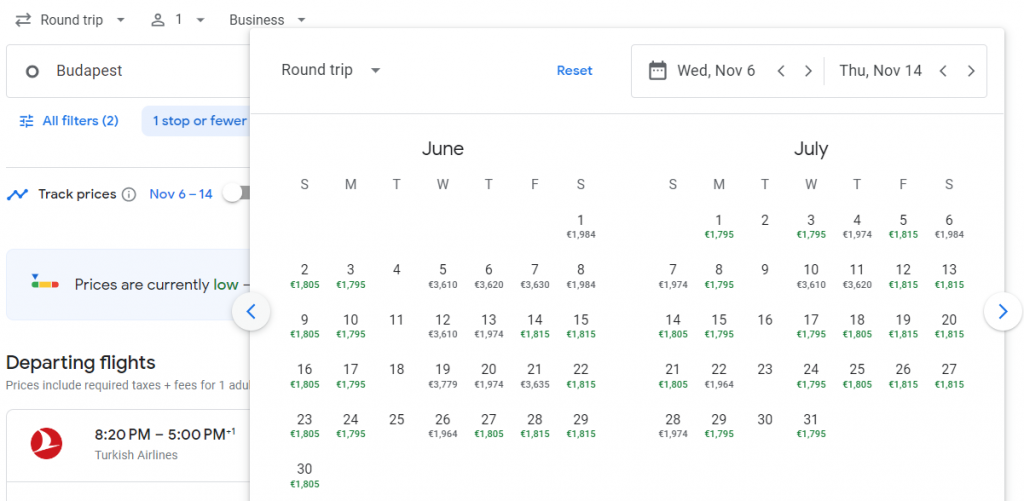 Business Class from Budapest to Hong Kong