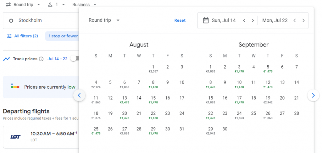 Business Class from Sweden to China