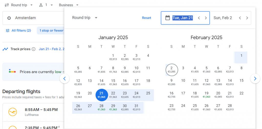 Business Class from Amsterdam to Nigeria