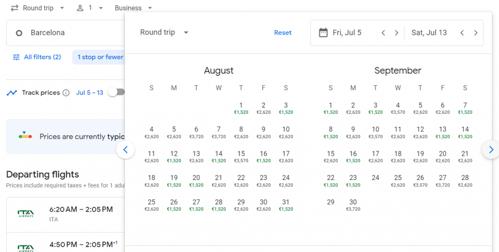 Business Class from Barcelona to Toronto