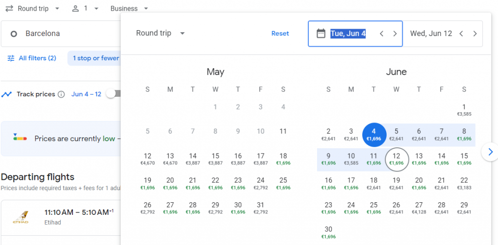 Business Class from Barcelona to Maldives