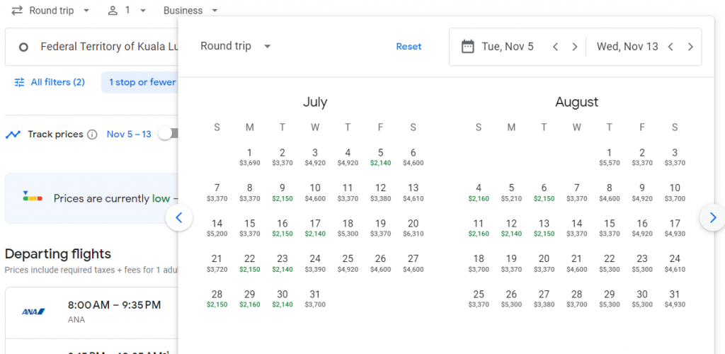 Business Class Suite from Malaysia to New York