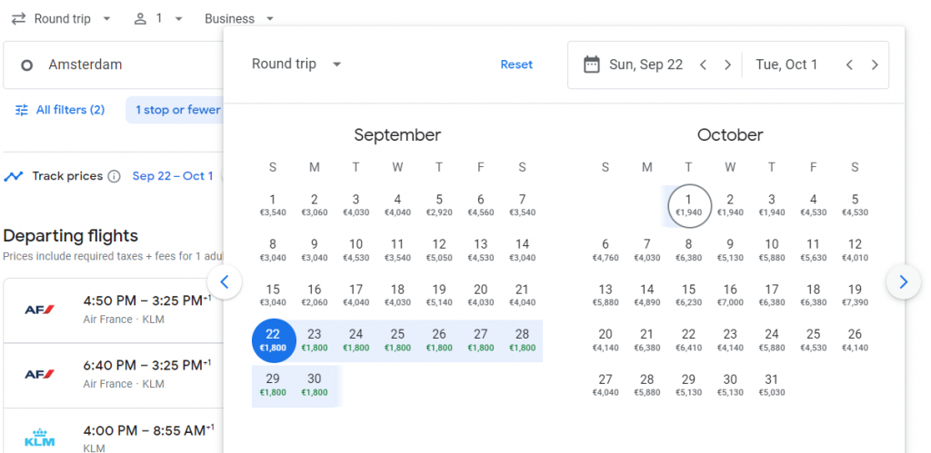 Business Class from Amsterdam to Beijing