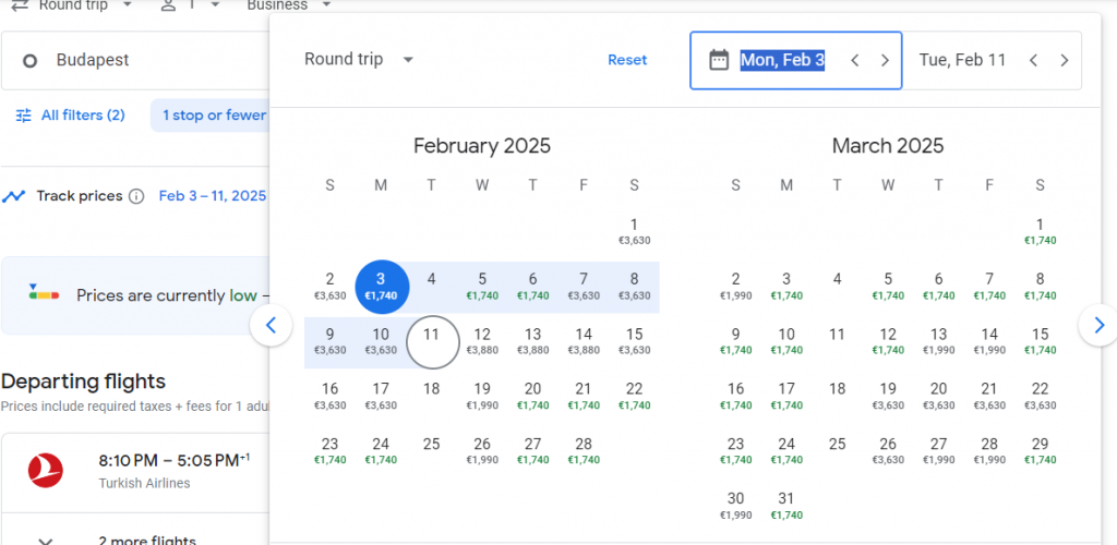 Business Class from Budapest to Hong Kong