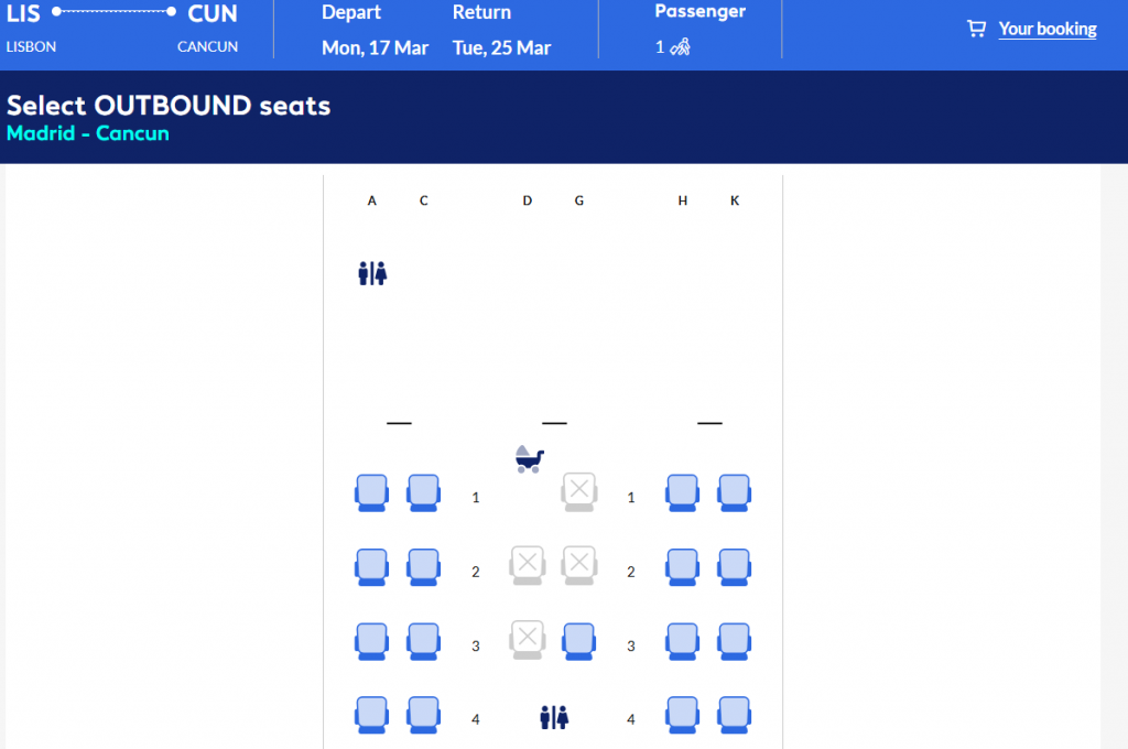 Business Class from Portugal to Cancún