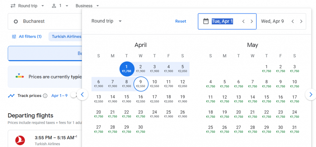 Business Class from Romania to Sri Lanka