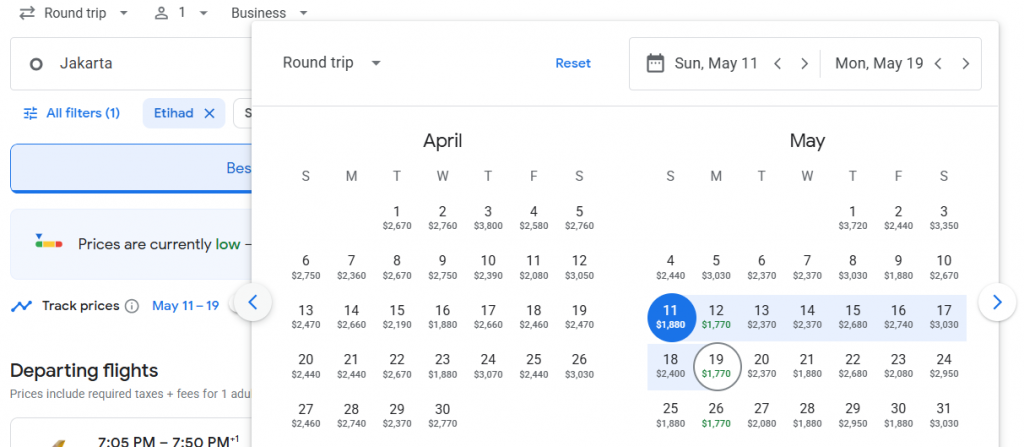 Business Class from Indonesia to Spain