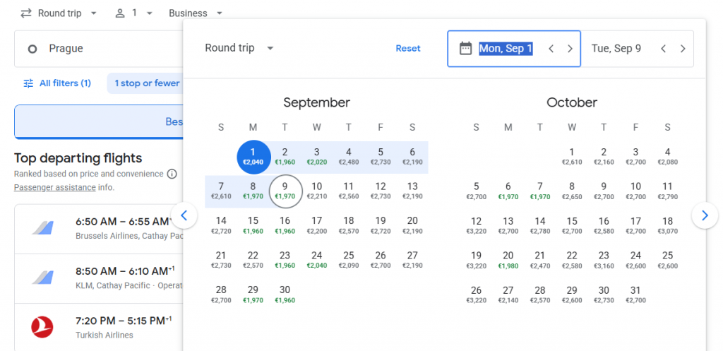 5* Business Class from Czech Republic to Hong Kong
