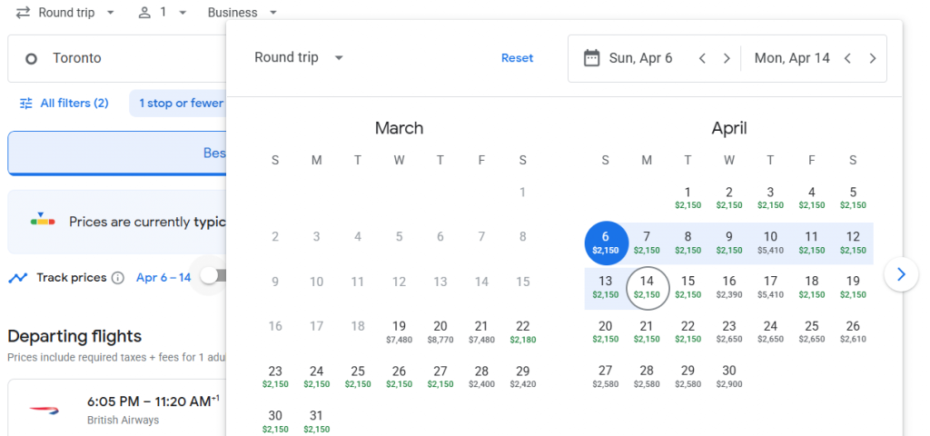 Business Class Suite from Canada to Hungary