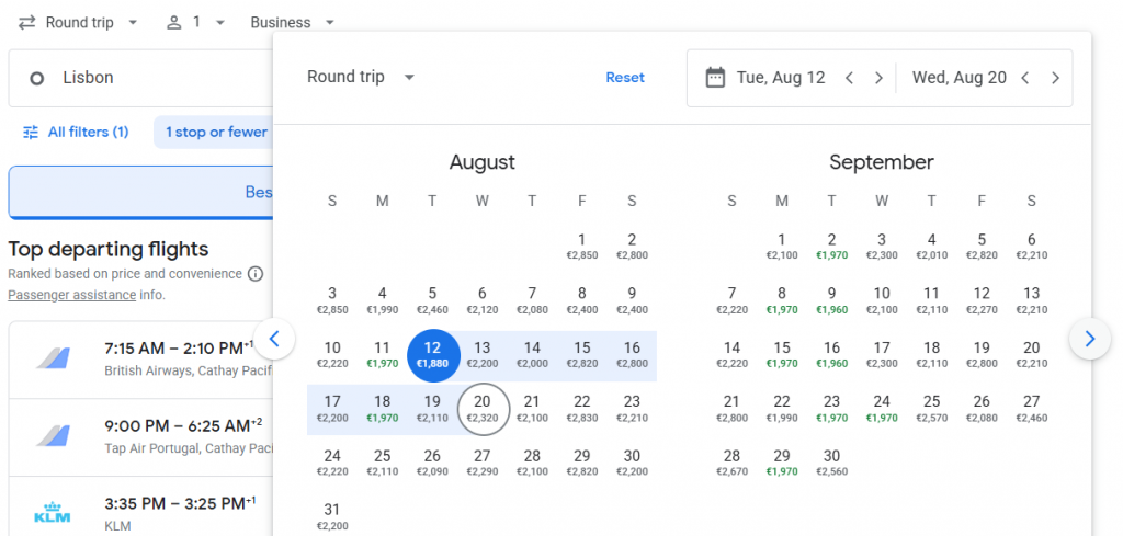 5* Business Class from Portugal to Hong Kong