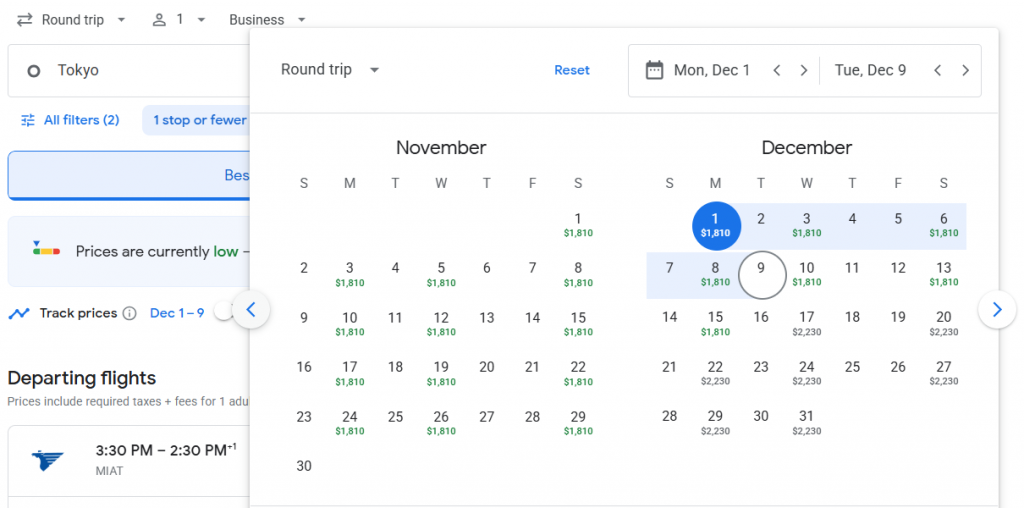 Business Class from Japan to Turkey