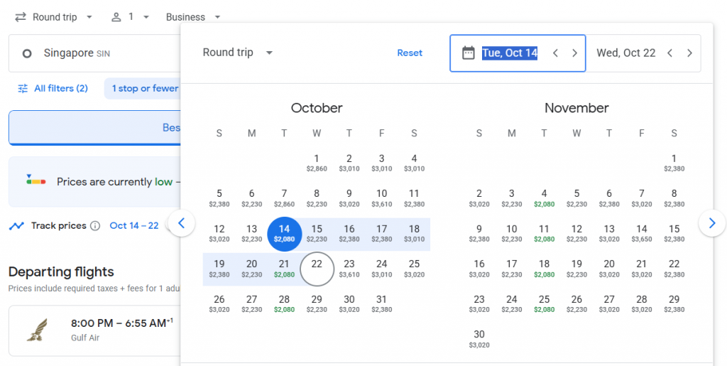 Business Class from Singapore to Frankfurt