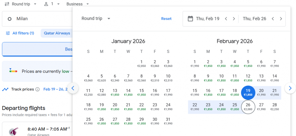 5* Business Class from Milan to Indonesia