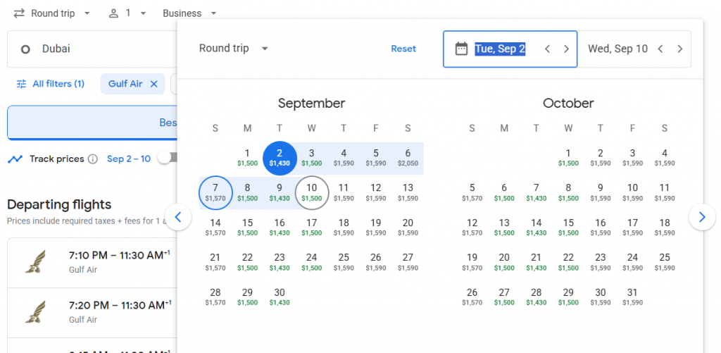 Business Class from Dubai to Philippines