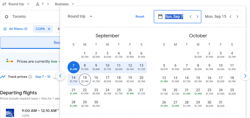 Business Class from Canada to Brazil