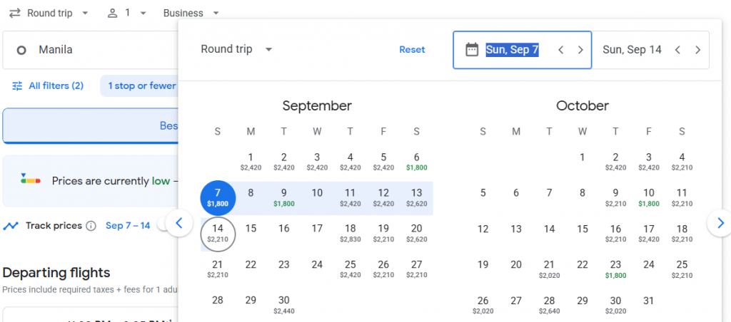 Business Class from Philippines to Milan