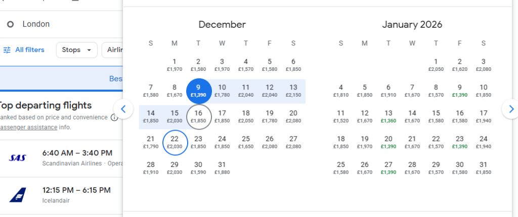 Business Class from London to Toronto