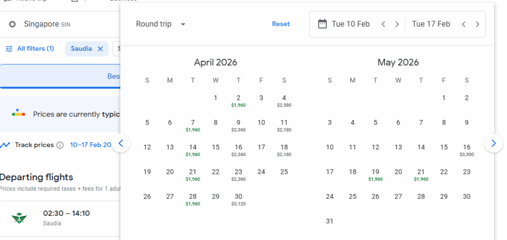 Business Class from Singapore to Barcelona
