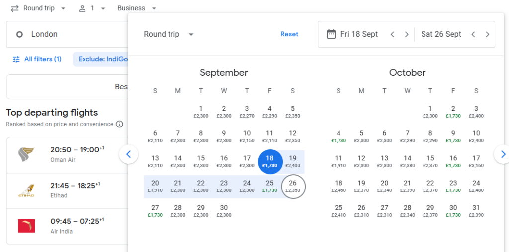 Business Class from London to Phuket